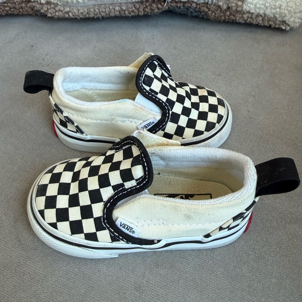 Vans Kids Classic Slip-On Checkerboard - Black/White